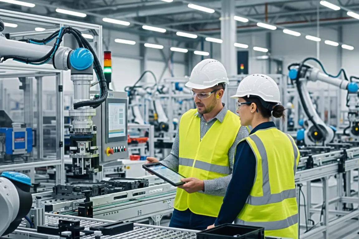 Checking device in a production line