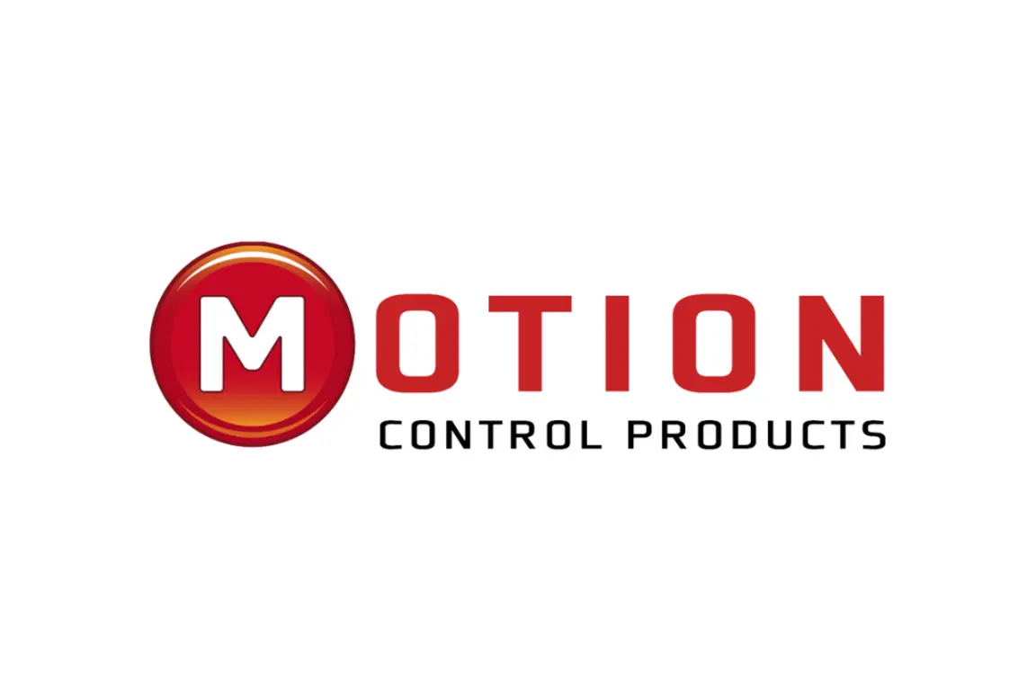 Red circle logo with the word Motion in red.