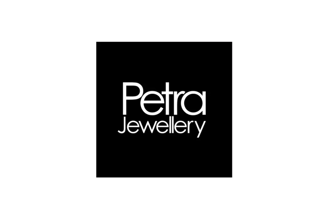 Petra Jewelry logo with black border
