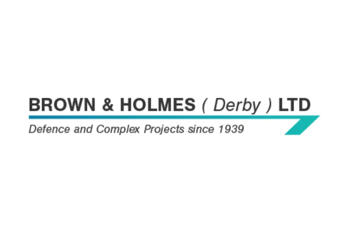 Brown and Holmes logo with a teal arrow pointing to the right.