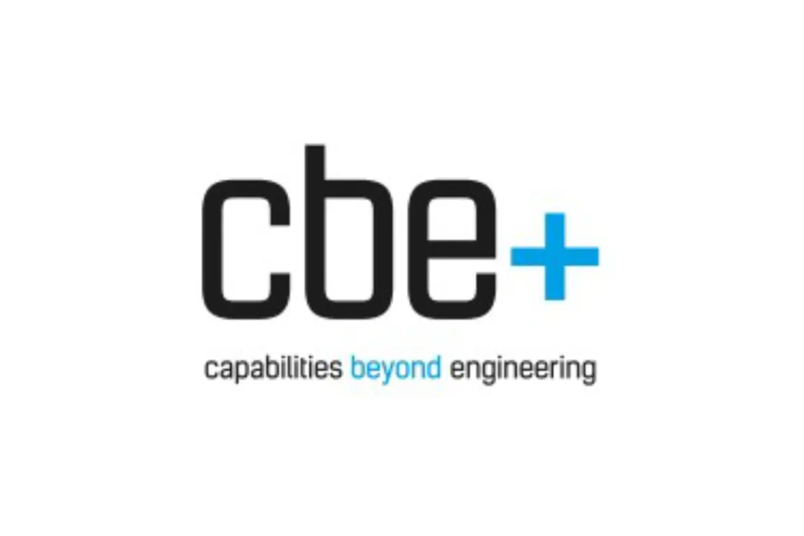 CBE Plus logo: black text CBE with a blue plus sign and tagline below.