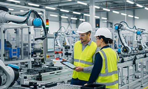 Checking device in a production line