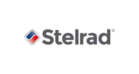 Stelrad logo with a red, white, and blue shield