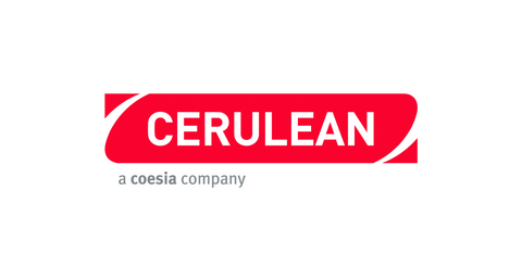 Cerulean, a Coesia company, logo in red and white.