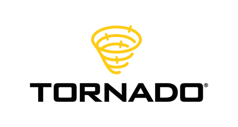 The Tornado logo features a yellow funnel with a series of concentric circles inside.