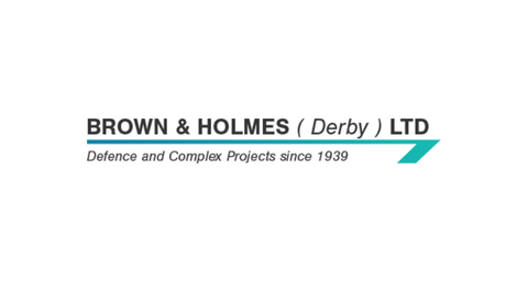 Brown and Holmes logo with a teal arrow pointing to the right.