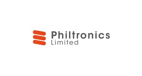 Philtronics Limited logo with three stacked orange squares.