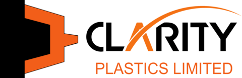 Logo for Clarity Plastics Limited, featuring a stylized "C" with an orange arc above and text below.