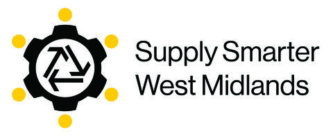Supply Smarter West Midlands logo featuring a gear with recycling symbol