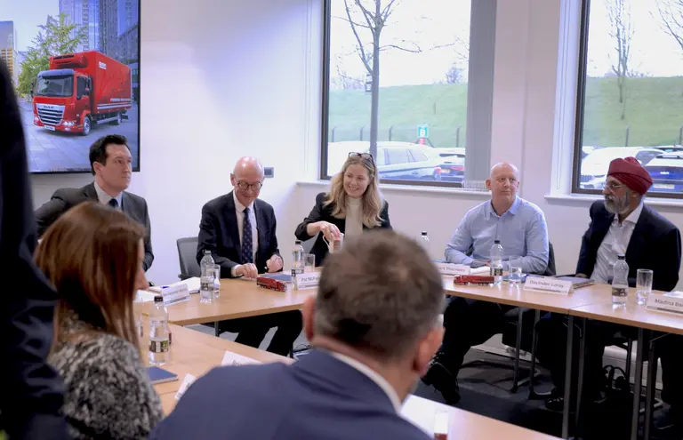 Pat McFadden speaks at Roundtable at Leyland Trucks