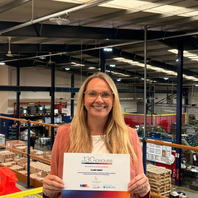 Claire Umney receives 130 Honours certificate